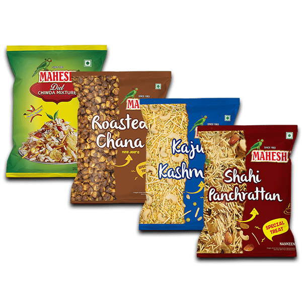 Kaju Kashmiri 150g Shahi Panchrattan 125g Roasted Chana 200g Diet